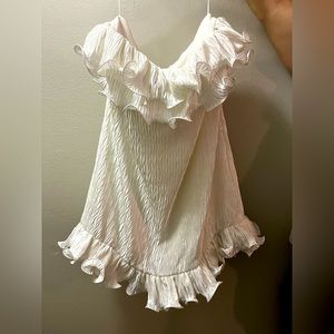 Selling an Anthropologie dress: BHLDN LETTIE RUFFLED MINI DRESS.